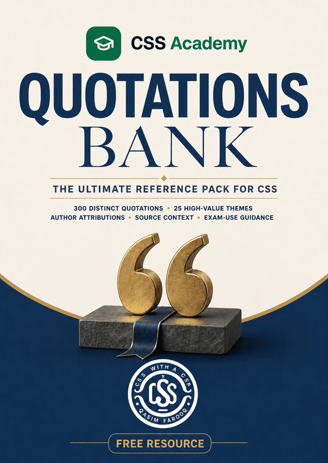 CSS Quotations Bank - 300 Quotations Across 25 Themes — cover