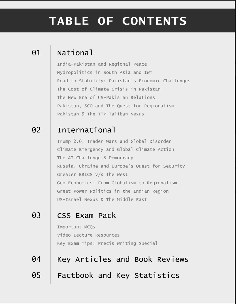 Global Affairs Magazine — 2nd Edition (CSS 2026) — sample page